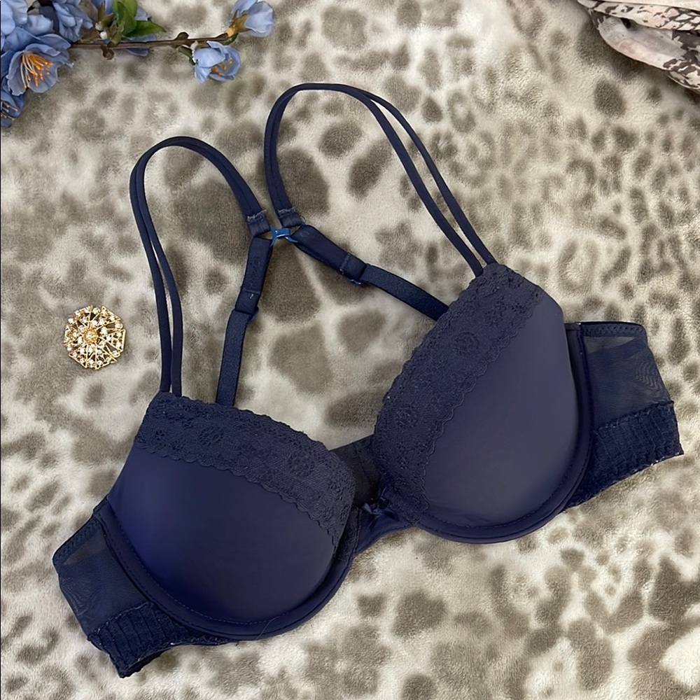 Aerie American Eagle Outfitters | Women’s Blue Gray Lace Bra 34B
